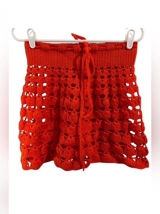 Garland Dresses & Skirts - Vintage Garland Open Crochet Wool Mini Skirt